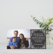 Christliche Vintage Tafel-WeihnachtsFoto-Karten Feiertagskarte (Stehend Vorderseite)