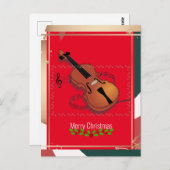 Christliche Violinmusik, farbenfroh Postkarte (Vorne/Hinten)