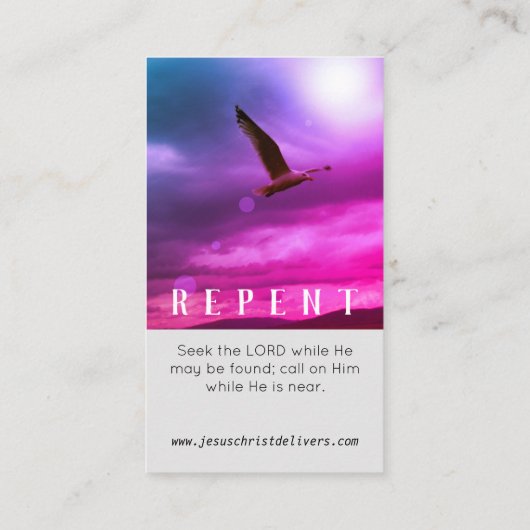 Christliche Visitenkarte (Rückseite)