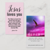 Christliche Visitenkarte (Vorne/Hinten)