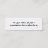 Christliche Visitenkarten Mini Visitenkarte (Rückseite)