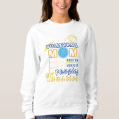 Christliche Volleyball-Mama vorne hinten Sweatshirt (Vorderseite)