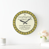 Christliche Wall Clock - Ecclesiastes 3:1 Große Wanduhr (Zuhause)