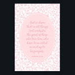 Christliche Wand Art Deco Rosa Girl Room Poster<br><div class="desc">Christliche Wandkunst,  mit rosa Blätter,  rosa Rahmen und weißen Punkten,  bearbeitbare Schrift. Editierbarer Text,  fügen Sie Ihre inspirierende Bibel Vers.</div>