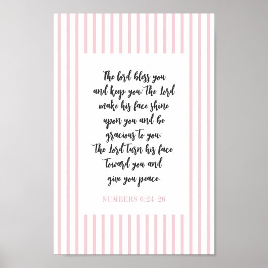 Christliche Wand Art Deco Rosa Girl Room Poster (Vorne)