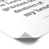 Christliche Wandkunst, 1 Samuel 1:27, Bibelverse Poster (Ecke)