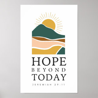 Christliche Wandkunst 'Hoffnung jenseits von heute Poster