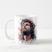 Christliche Wasserfarbe Jesus Christus Kaffeetasse (Links)
