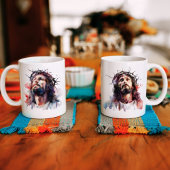 Christliche Wasserfarbe Jesus Christus Kaffeetasse