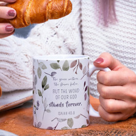 Christliche Wasserfarben-Fallleaf-Musterschrift Kaffeetasse