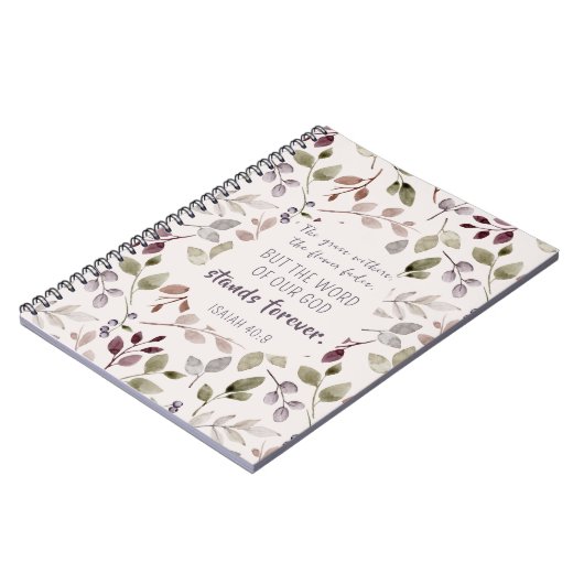 Christliche Wasserfarben-Fallleaf-Musterschrift Notizblock (Linke Seite)