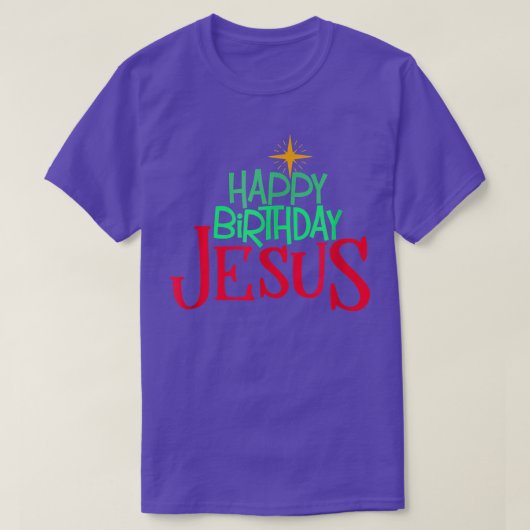 Christliche Weihnachten glücklich BIRTHDAY JESUS F T-Shirt (Design vorne)