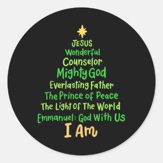 Christliche Weihnachten Jesus Bibel Namen Weihnach Runder Aufkleber