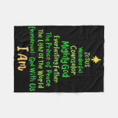 Christliche Weihnachten Jesus Bible Weihnachtsbaum Fleecedecke (Vorderseite (Horizontal))