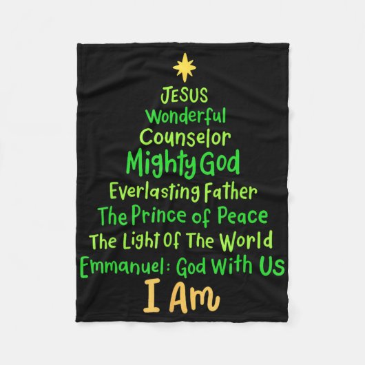 Christliche Weihnachten Jesus Bible Weihnachtsbaum Fleecedecke (Vorderseite)