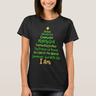 Christliche Weihnachten Jesus Bible Weihnachtsbaum T-Shirt