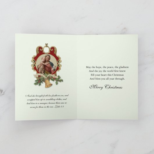 Christliche Weihnachten Jesus Jungfrau Maria Vinta (Innenseite)
