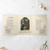 Christliche Weihnachten Jesus Jungfrau Mary St Jos Dreifach Gefaltete Urlaubskarte (Innenseite)