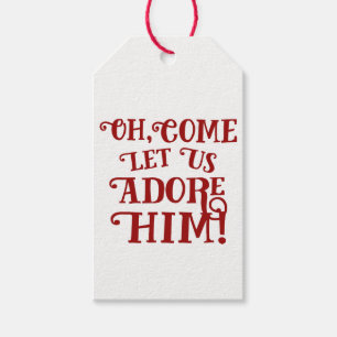 Christliche Weihnachten Ließ uns Adore Ihm Geschenkanhänger