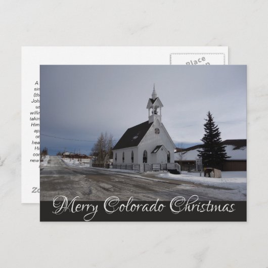 Christliche Weihnachten "Merry Colorado Christmas" Postkarte (Vorne/Hinten)