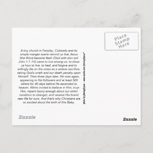 Christliche Weihnachten "Merry Colorado Christmas" Postkarte (Rückseite)