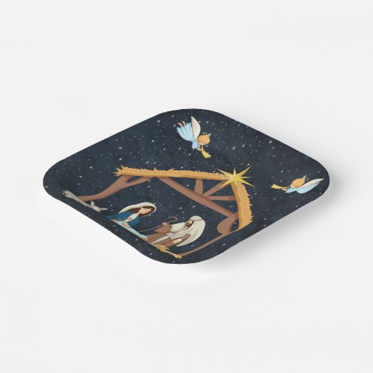 Christliche Weihnachten Pappteller (Gewinkelt)