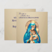 Christliche Weihnachten Uns ein Kind gegeben (Vorne/Hinten)