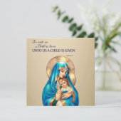 Christliche Weihnachten Uns ein Kind gegeben (Stehend Vorderseite)