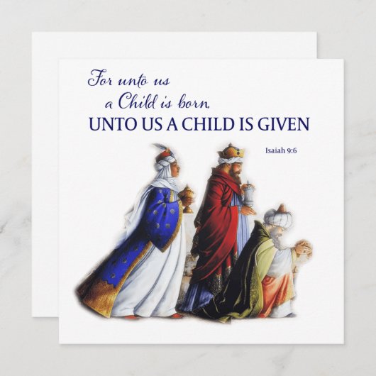 Christliche Weihnachten Uns ein Kind gegeben (Vorne/Hinten)