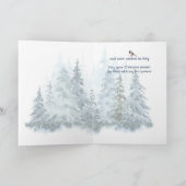 Christliche Weihnachten Winter Fichtenbaum Meise (Innenseite)