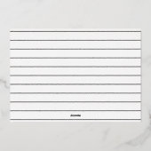 Christliche Weihnachts-Fotokarte Schwarz Freude Folieneinladung (Rückseite)