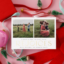 Christliche Weihnachts-Fotokarte Schwarz Freude