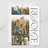 Christliche Weihnachts-Fotokarten Freude Feiertagskarte (Vorderseite)