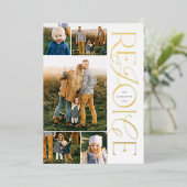 Christliche Weihnachts-Fotokarten Freude Folien Feiertagskarte (Stehend vorne)