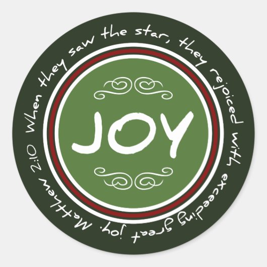 Christliche Weihnachts-Joy Bible Verse Stickers (Vorderseite)