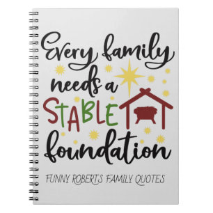 Christliche Weihnachts-Religiöse Familienquotes Notizblock