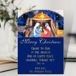 Christliche Weihnachtsbibel Krippe Jesus Folien Feiertagskarte