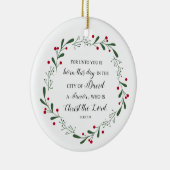 Christliche Weihnachtsbibel Verse Jesus Erretter L Keramik Ornament (Rechts)