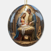 Christliche Weihnachtsfeier - Keramik Urlaubsstimm Keramik Ornament (Links)