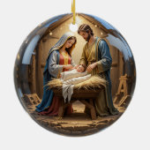 Christliche Weihnachtsfeier - Keramik Urlaubsstimm Keramik Ornament (Hinten)