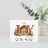 Christliche Weihnachtsfreude für die Welt: Die Ges Postkarte (Stehend Vorderseite)