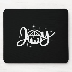Christliche Weihnachtsfreude Jesus Kippenszene Gla Mousepad