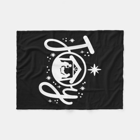 Christliche Weihnachtsfreude Jesus Krippe Der Glau Fleecedecke (Vorderseite (Horizontal))