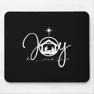 Christliche Weihnachtsfreude Jesus Krippe Der Glau Mousepad