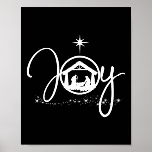 Christliche Weihnachtsfreude Jesus Krippe Der Glau Poster