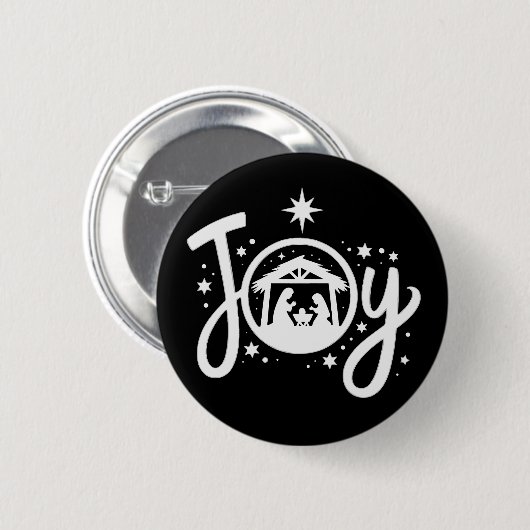 Christliche Weihnachtsfreude Jesus Weihnachtskripp Button (Vorne & Hinten)