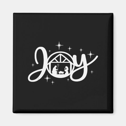 Christliche Weihnachtsfreude Jesus Weihnachtsszene Magnet (Vorne)