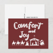 Christliche Weihnachtsfreude Krippe Szene Postkarte (Vorne/Hinten)