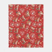 Christliche Weihnachtsgebirgskrippe Rot Fleecedecke (Vorderseite)