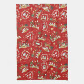 Christliche Weihnachtsgebirgskrippe Rot Geschirrtuch (Vertikal)